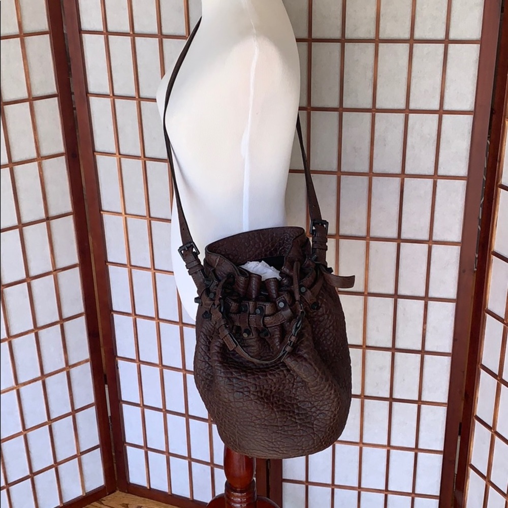 Alexander Wang Large Diego Bucket Bag in Raisin
